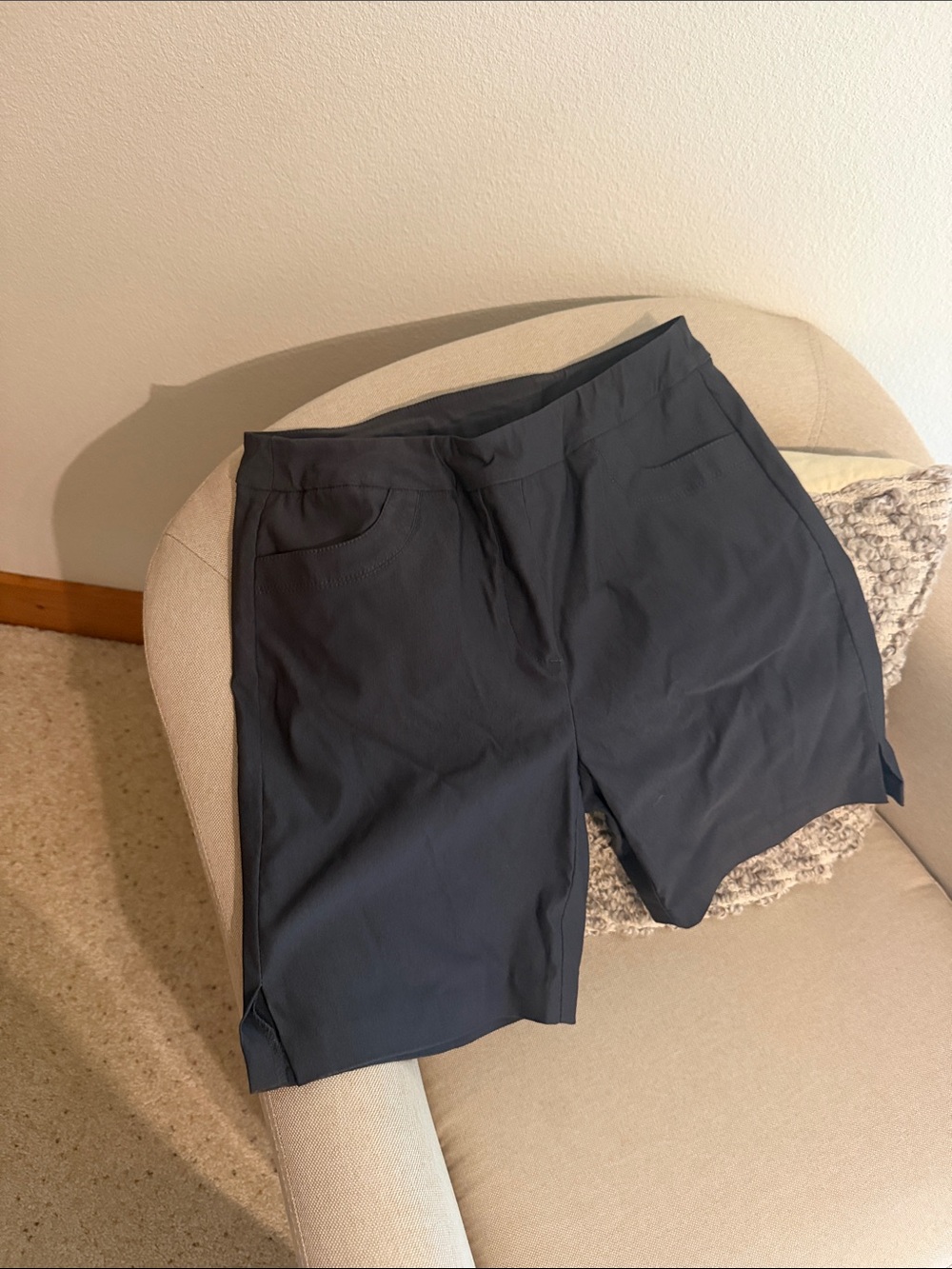 Tribal Black Pull-On Bermuda Shorts